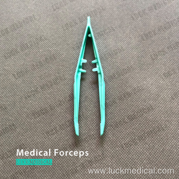 Green Plastic Forceps Medical Use